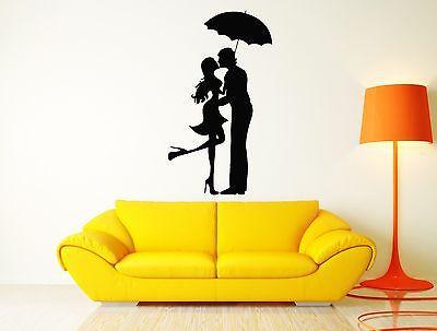 Decal Love Romantic Couple Umbrella Pop Art Cool Decor For Living Room Unique Gift (z2631)