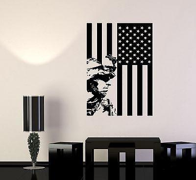 Wall Vinyl US Soldier Marine Seal US Flag Guaranteed Quality Decal Unique Gift (z3430)