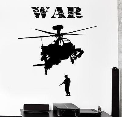 Wall Vinyl Soldier Marine Helicopter War Guaranteed Quality Decal Unique Gift (z3455)