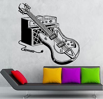 Wall Stickers Vinyl Decal Electric Guitar Music Musical Instrument Rock Unique Gift (ig1861)