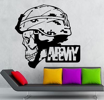 Wall Sticker Vinyl Decal Army Military Soldier Death War Helmet Unique Gift (ig2220)