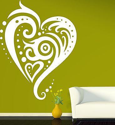 Wall Vinyl Sticker Decal Decorative Picture Heart Kiss Love Unique Gift (n134)