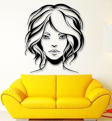 Wall Sticker Vinyl Decal Hot Sexy Girl Short Hair Hairstyle Barber Unique Gift (ig2093)