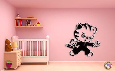 Wall Sticker For Kids Funny Karate Cat Kitty Cool Decor for Nursery Room Unique Gift z1396