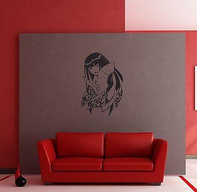 Wall Stickers Oriental Girl Woman Geisha for Bedroom Unique Gift z1302