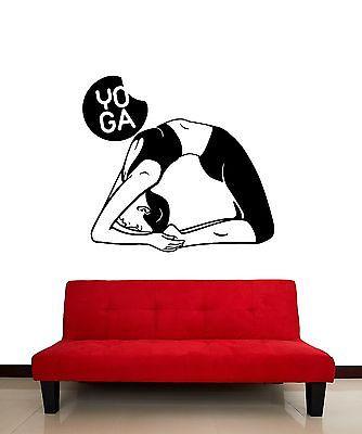 Wall Stickers Vinyl Decal Yoga Pose Postion Fitness Sport Decor (z1838)