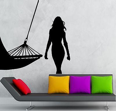Wall Stickers Vinyl Decal Hot Sexy Girl Hammock Relax Vacation Travel Unique Gift (ig1864)