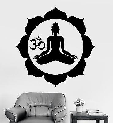 Wall Sticker Buddha Chakra Mantra Om Meditation Vinyl Decal Unique Gift (z2916)