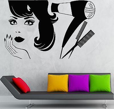 Wall Stickers Vinyl Decal Beauty Salon Hairdresser Barber Sexy Girl Unique Gift (ig1899)