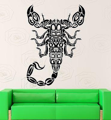 Scorpio Wall Stickers Tribal Cool Room Decor Vinyl Decal Unique Gift (ig2377)