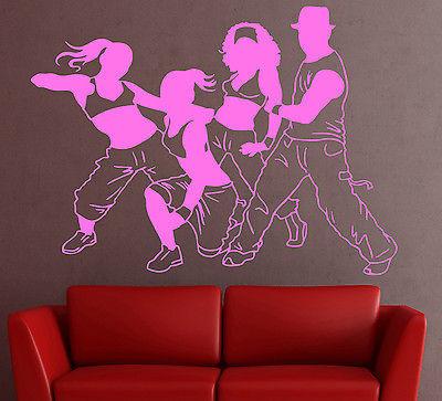 Wall Stickers Dancing Sports Teen Room Hip Hop Dance Art Vinyl Decal Unique Gift (ig1998)