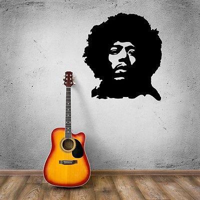 Wall Stickers Vinyl Decal Rock Music Guitar Musician Jimmi Hendrix ig993