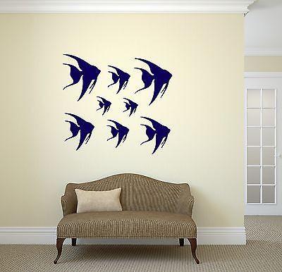 Wall Stickers Vinyl Decal Fish For Bathroom Ocean Marine Sea Decor Room Unique Gift (ig1581)