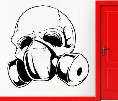 Wall Stickers Vinyl Decal Skull In Gas Mask Apocalypse Gothic Decor Unique Gift (z2314)