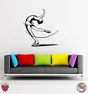 Wall Stickers Vinyl Figure Skating Ski Winter Sport Extreme Sport (z1637)