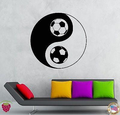 Wall Stickers Vinyl Decal Yin Yang Symbol  Oriental Soccer Football (z1998)