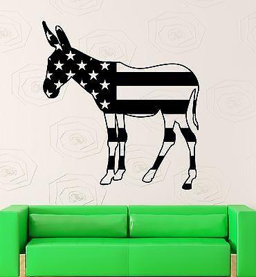 Democrat Vinyl Decal Donkey Politics Democratic Party Wall Stickers Unique Gift (ig2327)