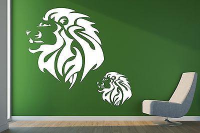 Wall Stickers Vinyl Decal Lion King of Beasts Brave Huge Mane Unique Gift (n202)