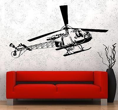 Wall Vinyl Military Army Marine Helicopter Guaranteed Quality Decal Unique Gift (z3486)