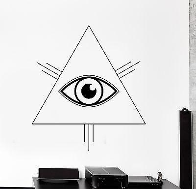 Wall Vinyl Masonic Eye Of Providence Masons Mural Vinyl Decal Unique Gift (z3374)