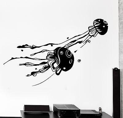 Wall Decal Jellyfish Ocean Sea Ornament Tribal Mural Vinyl Decal Unique Gift (z3185)