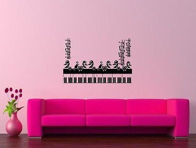 Wall Sticker Vinyl Decal Piano Sheet Music Great Room Decor Unique Gift (ig1121)