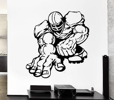 Wall Decal Football Player Caricature Powerful Sport Game Vinyl Stickers Unique Gift (ed279)