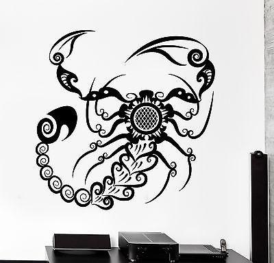Wall Decal Scorpion Animal Ornament Tribal Mural Vinyl Decal Unique Gift (z3184)