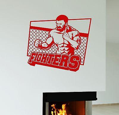 Wall Vinyl Sticker Martial Arts Fighter Sports Fan for Men Gym Decal Unique Gift (ig2032)