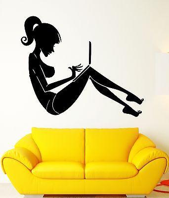 Wall Stickers Girl Computer Internet Community Games Room Vinyl Decal Unique Gift (ig2444)
