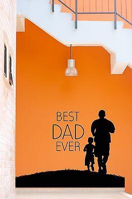 Wall Stickers Vinyl Decal Quote Best Dad Ever Jogging Running Sport (z1825)