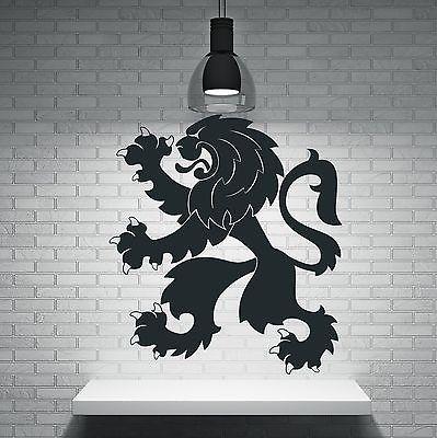 Wall Sticker Vinyl Decal Lion Heraldic Symbol  Leopard Claws Mane Profile Unique Gift (n314)