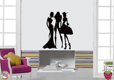Wall Sticker Fashion Models Girls Females Cool Modern Decor  Unique Gift z1453