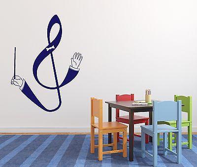 Wall Sticker Vinyl Decal Treble Clef Concert Wand Tailcoat Unique Gift (n230)