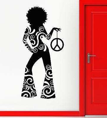 Wall Sticker Vinyl Decal Hot Sexy Girl Hippie Dance Night Club Peace Unique Gift (ig2290)
