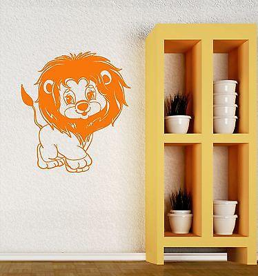 Wall Stickers Vinyl Decal Young Lion Nursery For Kids Animal Cartoon (ig1390)