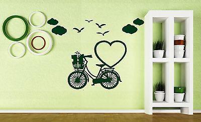 Wall Sticker Vinyl Decal Romantic Image for Lovers Heart Birds Clouds Unique Gift (n174)