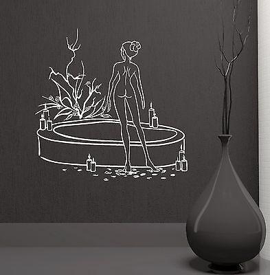 Naked Woman Bath Beauty Salon Spa Therapy Relax Wall Mural Vinyl Decal Unique Gift (ig2107)