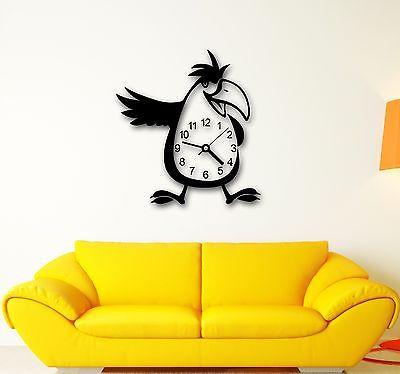 Wall Stickers Vinyl Decal Positive Bird Clock Great Decor for Kids Room Unique Gift (ig695)