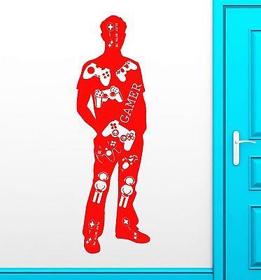 Wall Decal Gamer Video Game Teen Play Boys Room Vinyl Stickers Unique Gift (ig2611)