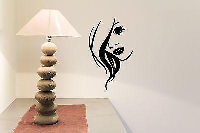 Wall Stickers Vinyl Decal Hot Sexy Girl Face Hair Beauty Salon Lips Wow Unique Gift (ig1716)