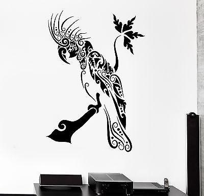 Wall Decal Bird Parrot Cool Ornament Mural Vinyl Decal Unique Gift (z3327)