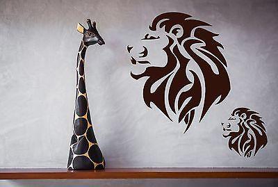 Wall Stickers Vinyl Decal Lion King of Beasts Brave Huge Mane Unique Gift (n202)