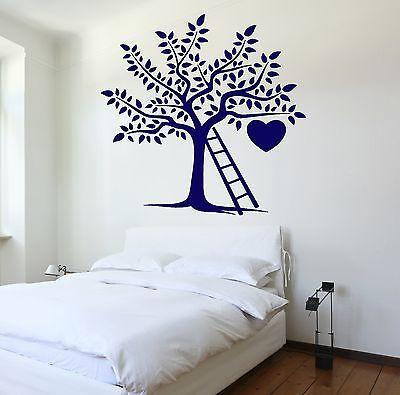 Wall Decal Tree Branch Nature Heart Ladder Romantic Vinyl Sticker Unique Gift (z3626)