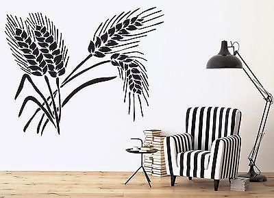 Ears Wheat Grain Decor Living Room Wall Sticker Vinyl Decal Unique Gift (n263)