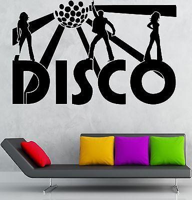 Disco Wall Stickers Music Night Club Party Nightclub Dance Vinyl Decal Unique Gift (ig1321)