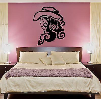 Wall Stickers Vinyl Decal Texas Cowgirl Wild West For Living Room (z1732)