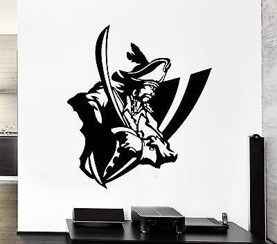 Wall Decal Captain Sailor Ocean Sea Pirate Ship Boarding Vinyl Decal Unique Gift (ed307)