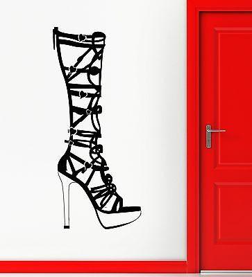 Wall Sticker Vinyl Decal Women's Fashion Style Boots for Girls Shop Unique Gift (ig1853)