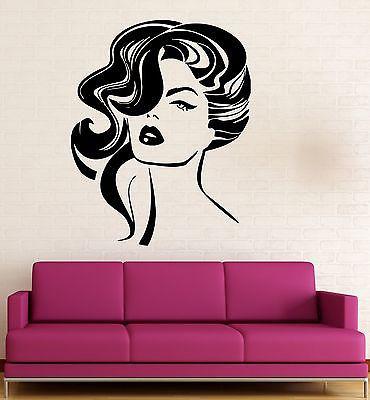 Wall Stickers Vinyl Decal Sexy Girl Hairstyle Fashion Beauty Salon (ig1112)